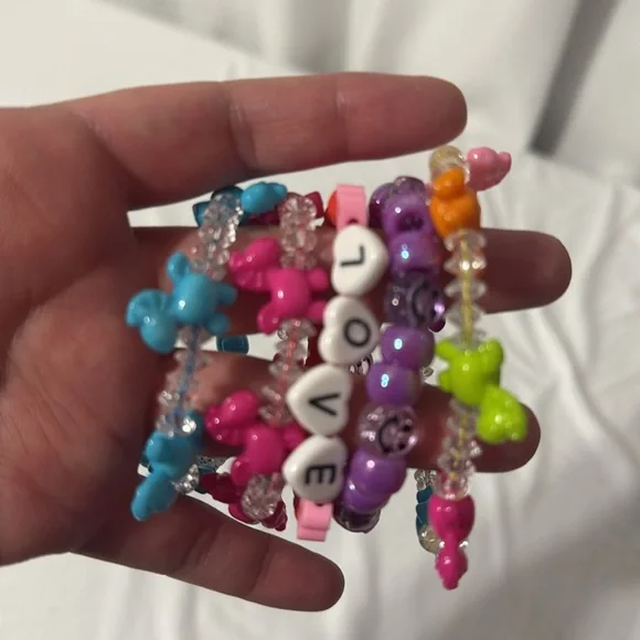 Kandi bracelet hand made pony bead bracelet lot of 15 piece - Picture 4 of 4